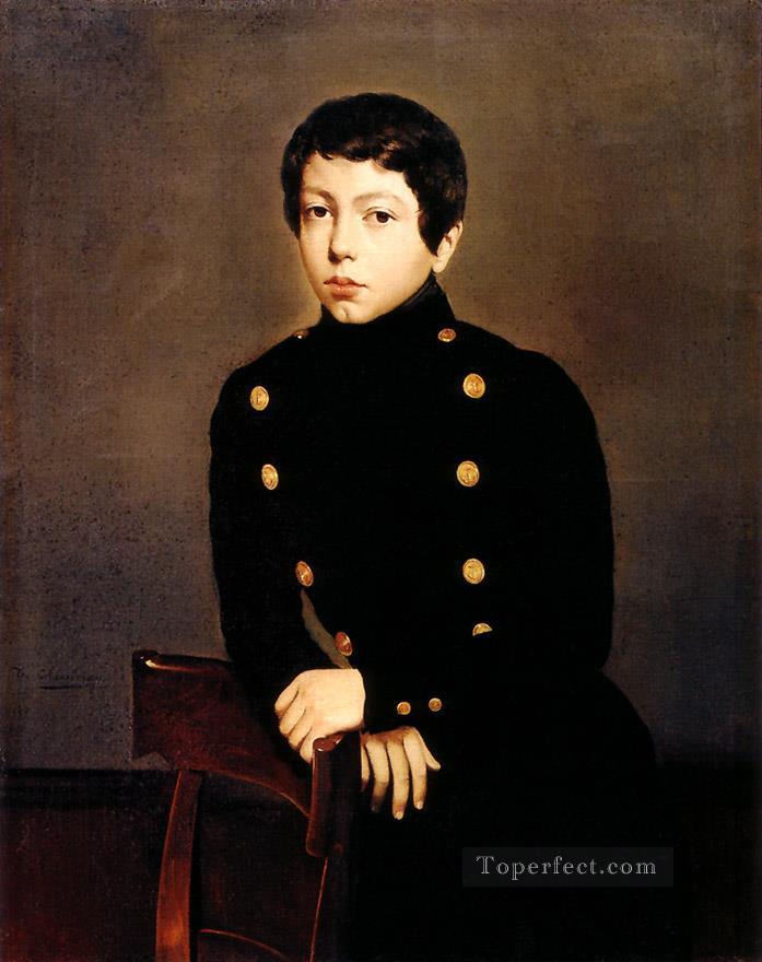 エルネスト・シャセリオーの肖像 エコ・ロマン派の制服を着た画家の兄弟 セオドア・シャセリオー油絵